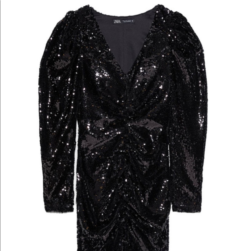 Black sequined dress